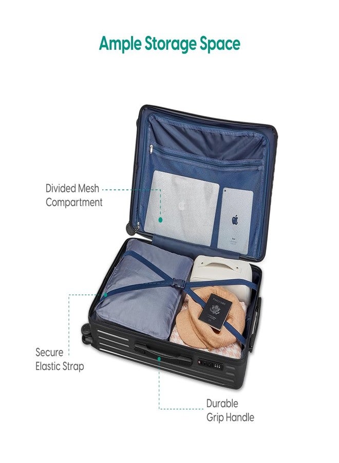 KAIROS Durable Polypropylene luggagetrolley Bag with 360 Degree Silent Wheels, Anti-Theft Zipper, Corner Protectors, and 3-Digit Smart Lock for Secure Travel Mate Luggage Travel Mate Luggage (75 CM) - Image 3